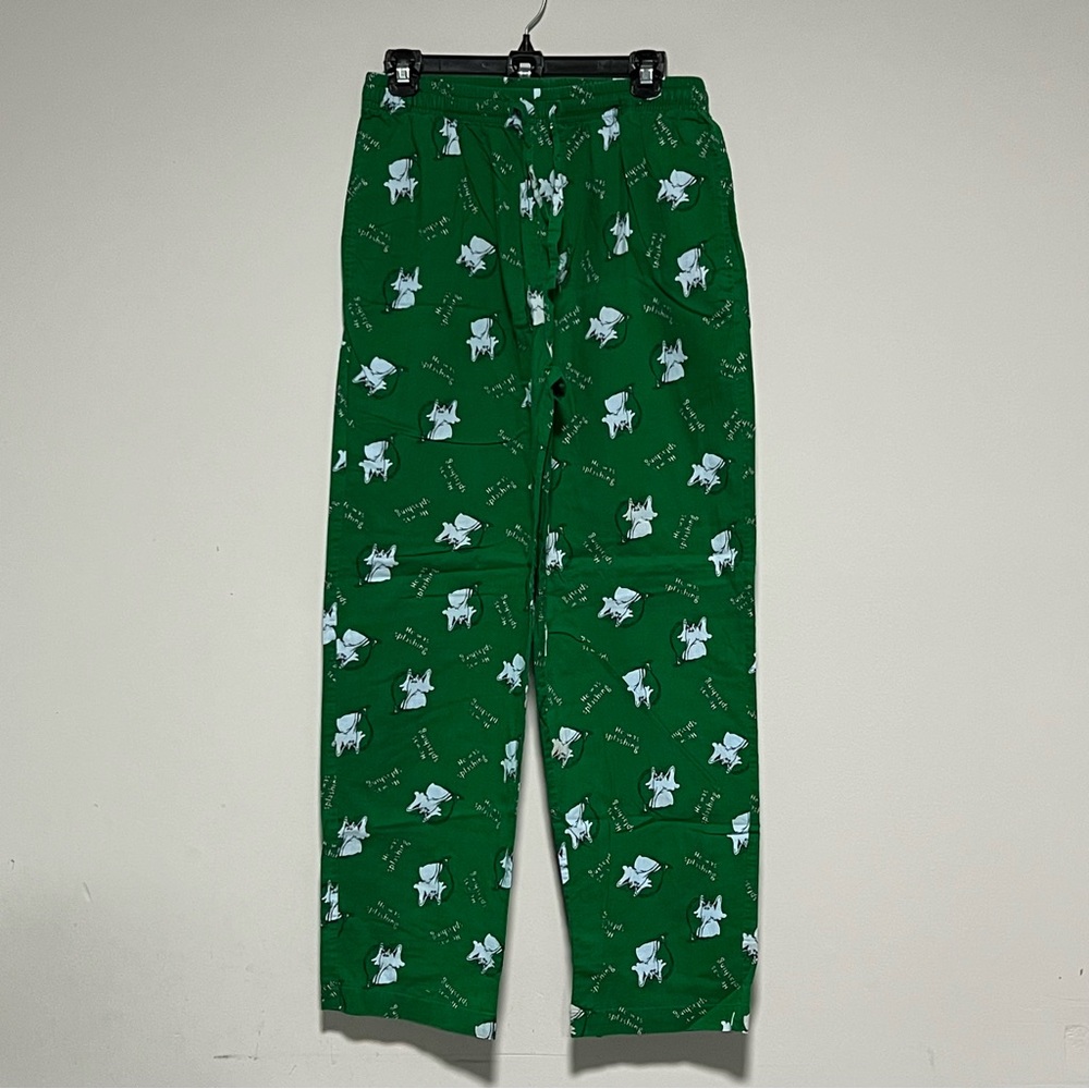 Dr. Seuss Men’s Size Medium Green Blue Horton Print Pajama Pants